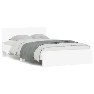 Berkfield Bed Frame without Mattress White 120x190 cm Small Double