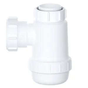 SPARES2GO Waste Bottle Trap 38mm Shallow Bathroom Kitchen Sink Basin Bidet Urinal Seal (40mm 1.5")