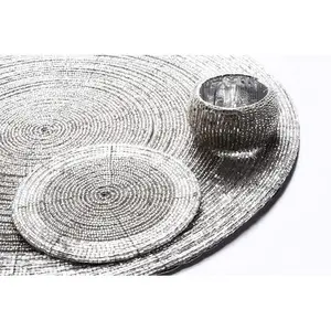 18 Piece Placemat Set Silver