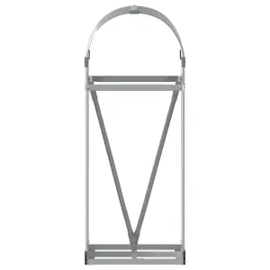 Log Holder Light Grey 40x45x100 cm Galvanised Steel