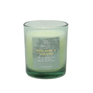 Scented Candle 135g Luxury Bottle Aromatherapy Basil Rose Oakmoss Air Freshener