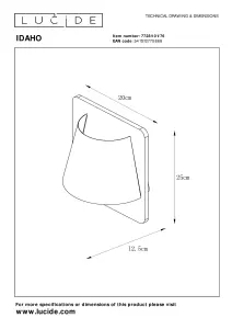 Lucide Idaho Modern Wall Light - 1xE14 - Light Wood