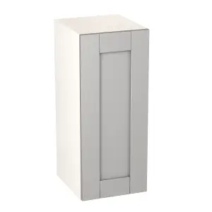 GoodHome Alpinia Matt grey wood effect Matt grey painted wood effect shaker Wall Kitchen cabinet (W) 300mm (H)720mm