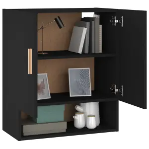 Berkfield Wall Cabinet Black 60x31x70 cm Engineered Wood