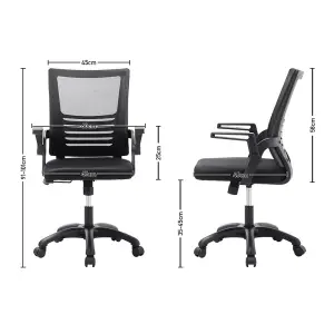 Office Black Desk Mesh Swivel Chair Computer Ergonomic Chair