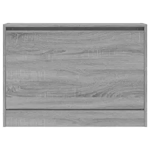 Berkfield Shoe Cabinet Grey Sonoma 80x21x57 cm Engineered Wood