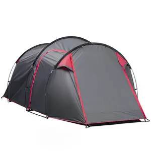 3 Person Tent Grey/Brown/Blue