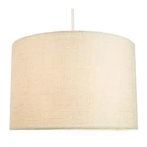 Contemporary and Sleek 12 Inch Cream Linen Fabric Drum Lamp Shade 60w Maximum