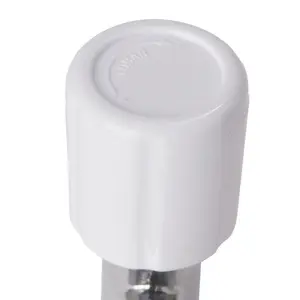 Flomasta Gloss chrome effect Straight Manual Radiator valve, (Dia)8mm, Pack of 1