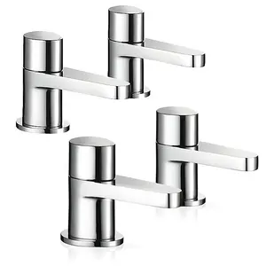 Mira Shower Precision 2.1817.003 Bath Tap + Basin Pillar Taps Chrome 2.1817.002