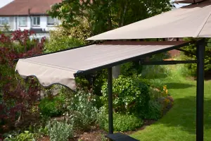 2.45m BBQ Shelter Gazebo - L150 x W2.45 x H2.47 cm