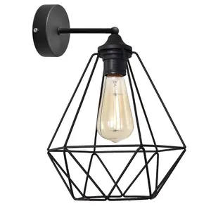 Luminosa Karo Wall Lamp Black 25cm