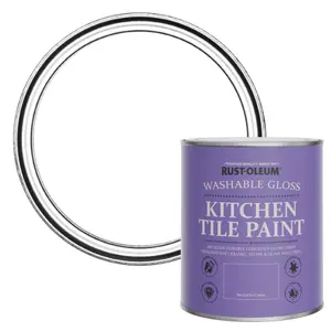 Rust-Oleum Cotton (White) Gloss Kitchen Tile Paint 750ml