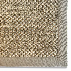 Origins Sisal Rug Light Beige with Sand Border 200CM x 290CM