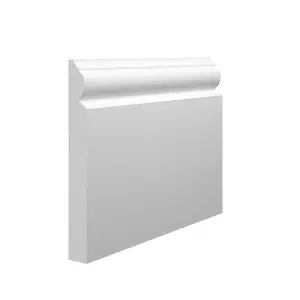 Skirting World 324 MDF Skirting Board - 95mm x 18mm x 4200mm, Primed, No Rebate