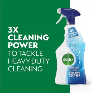 Dettol Power and Pure Antibacterial Bathroom Cleaner Spray 1 L (Pack of 6)