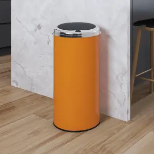 Inmotion 42L Orange Stainless Steel Kitchen Waste Dust Bin