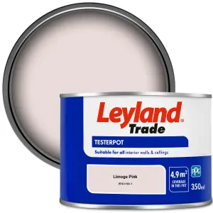 Leyland Trade Vinyl Matt Walls & Ceilings Emulsion Paint Limoge Pink (PPG1190-1) 350ml Tester