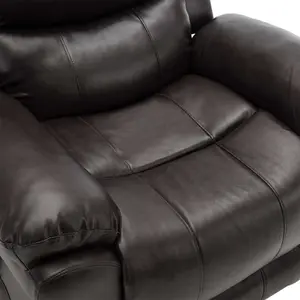 Madison Dual Motor Electric Riser Rise Recliner Bonded Leather Armchair Electric Lift Chair (Brown)