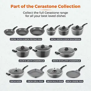 Cerastone 28cm Casserole Graphite