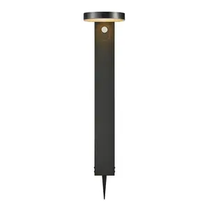 Rica Black Solar Powered Metal Pathway Lights