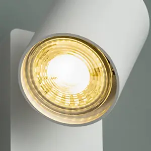 CGC NELL White Round Spotlight With Adjustable Head