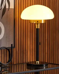 Beliani Retro Table Lamp Black MINIJA