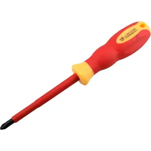 Phillips PH2 x 100mm VDE Insulated Electrical Screwdriver With Soft Grip