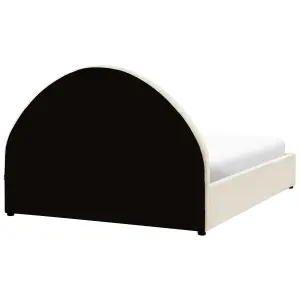 Boucle EU Double Ottoman Bed Off-White CHADENET