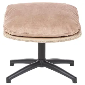 Chair with Footstool EIDE with Footstool Velvet Sand Beige