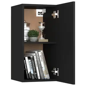 Berkfield TV Cabinets 2 pcs Black 30.5x30x60 cm Engineered Wood