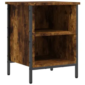 Berkfield Shoe Cabinet Smoked Oak 38x35x50 cm Engineered Wood