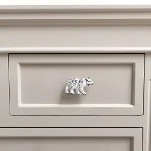 Melody Maison Antique White Bear Drawer Knob