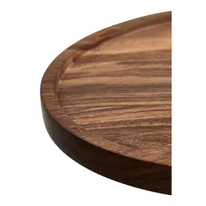 Interiors by Premier Kora Dark Wood Round Tray 30cm