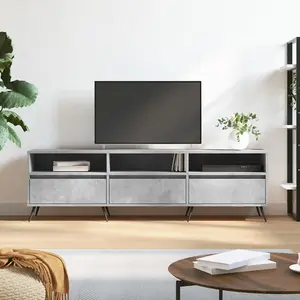 Berkfield TV Cabinet Concrete Grey 150x30x44.5 cm Engineered Wood