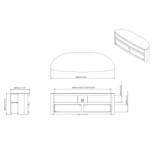 AVF Burghley Affinity Plus FS15BURXW TV Stand for up to 70 inch TVs with Remote Friendly Doors - Walnut