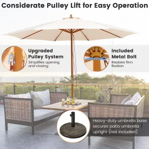 Costway 3M Patio Sunshade Umbrella 8-rib Outdoor Table Market Umbrella