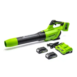 Greenworks Tools 48V (2 X 24V) Axial Blower includes 2 x 2Ah batteries & charger