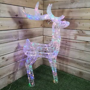 Premier  1.15M Lit Soft Acrylic Christmas Reindeer with 160 Multi LED