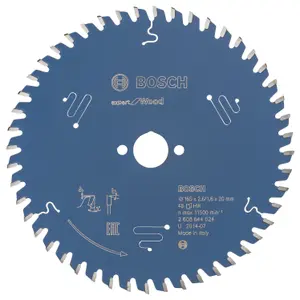 Bosch Professional Circular Saw Blade Expert for Wood - 165 x 20 x 2.6 mm, 48 Teeth