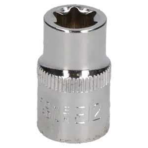 E12 Female Torx Socket Star Bit 3/8" Drive Standard External Chrome Vanadium