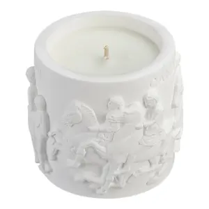 White Retro Scented Candle Embossed Jar Candle Gifts Home Decoration 780 g