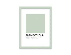 A2 Mint Green Picture Frame With Mount for A3 (29.7 x 42cm - 11.7 x 16.5in) Poster, Photo, Artwork, or Print.