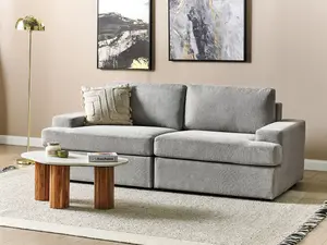 3 Seater Fabric Sofa Light Grey ALLA