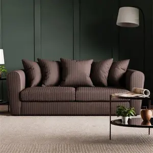 Dunelm Blake Jumbo Cord 3 Seater Sofa, Country, Brown, Jumbo Cord Chocolate, Fabric/Jumbo Cord