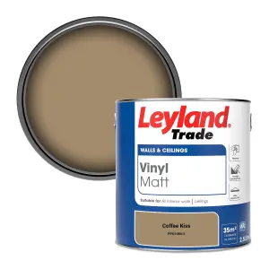 Leyland Trade Vinyl Matt Walls & Ceilings Emulsion Paint Coffee Kiss (PPG1084-5) 2.5L