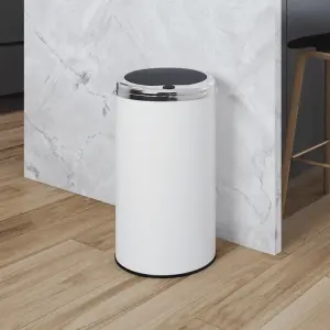 Inmotion 30L White Stainless Steel  Kitchen Waste Dust Bin