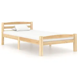 Berkfield Bed Frame Solid Pinewood 100x200 cm