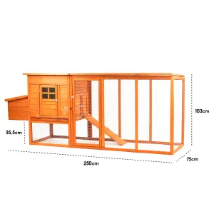 KCT Barcelona Deluxe 8ft EXTRA LARGE Chicken Coop with Run