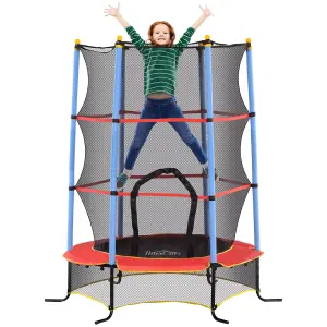 HOMCOM Trampoline for Kids w/Enclosure Net Built-in Zipper 3-10 Year